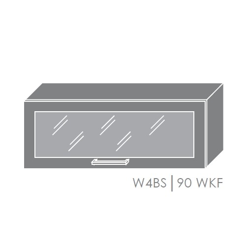ArtExt Vrchná kuchynská skrinka Quantum W4BS/90 WKF Farba dvierok: Biely mat, FAREBNÉ PREVEDENIE KORPUSU: Biela alpská