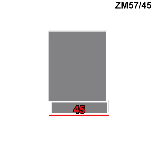 ArtExt Dvierka na umývačku riadu Platinum ZM57/45 FAREBNÉ PREVEDENIE DVIEROK PLATINUM: Black