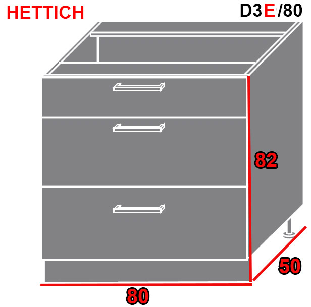 ArtExt Spodná kuchynská skrinka Platinum D3A/80 FAREBNÉ PREVEDENIE DVIEROK PLATINUM: White, FAREBNÉ PREVEDENIE KORPUSU: Biela alpská