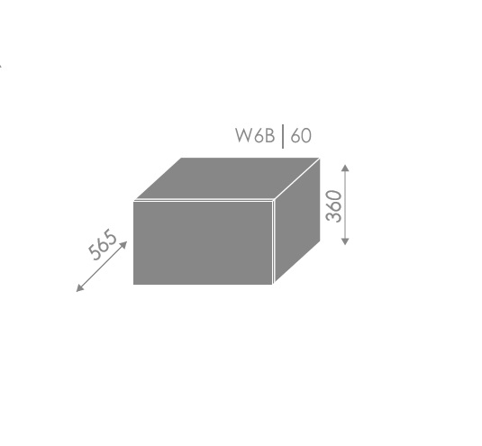 ArtExt Vrchná kuchynská skrinka Quantum W6B/60 Farba dvierok: Beige mat, FAREBNÉ PREVEDENIE KORPUSU: Lava