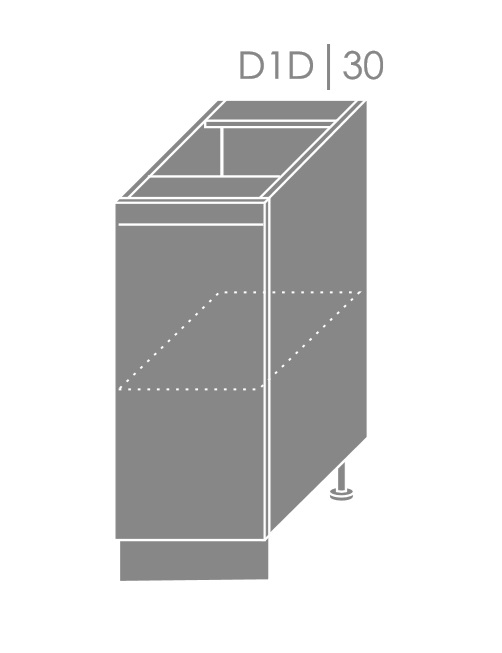 ArtExt Spodná kuchynská skrinka Florence D1D/30 Otváranie: Pravé, Povrchová úprava dvierok: Lesk, Farba korpusu: Lava