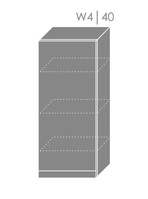 ArtExt Vrchná kuchynská skrinka Florence W4/40 Otváranie: Pravé, Povrchová úprava dvierok: Lesk, Farba korpusu: Lava