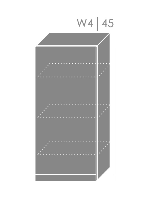 ArtExt Vrchná kuchynská skrinka Florence W4/45 Otváranie: Pravé, Povrchová úprava dvierok: Lesk, Farba korpusu: Biela