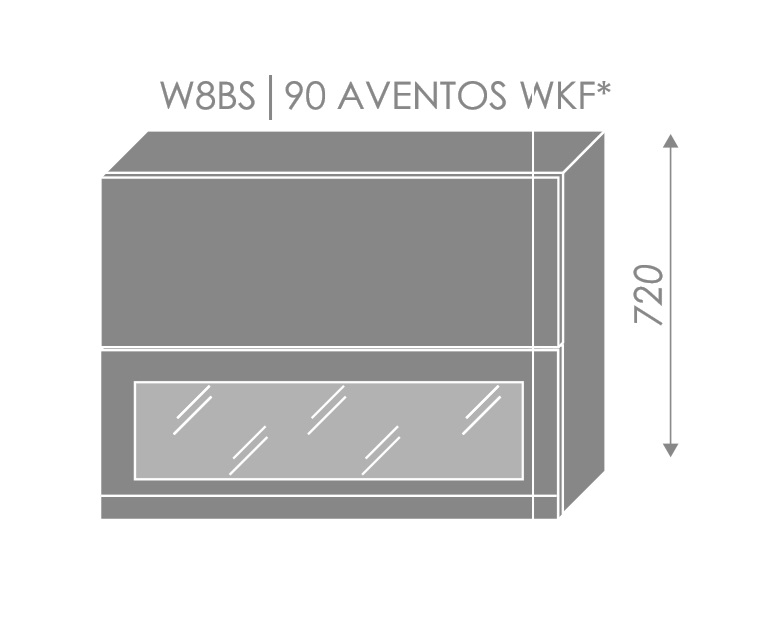 ArtExt Vrchná kuchynská skrinka Florence W8BS/90 AVENTOS Povrchová úprava dvierok: Mat, Farba korpusu: Dub artisan