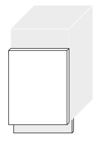 ArtExt Dvierka na umývačku riadu Brerra ZM57/45 Povrchová úprava dvierok: Mat, Farba sokla: Biela