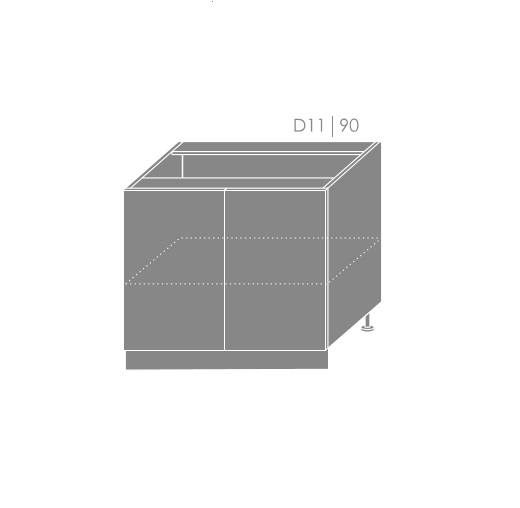 ArtExt Spodná kuchynská skrinka Tivoli D11/90 FAREBNÉ PREVEDENIE KORPUSU: Grey, FAREBNÉ PREVEDENIE DVIEROK ICA: ICA 0162