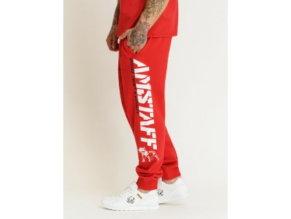 amstaff logo 20 sweatpants red white