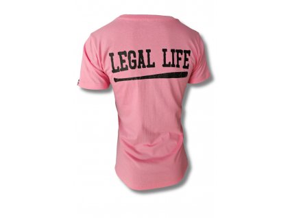 Dámské triko LEGAL LIFE Baseball Back Rose