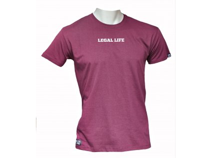 Pánské triko LEGAL LIFE Basic LA Burgundy