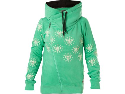 Yakuza Damen Dot Crosswise Zip Hoodie GHZB 13116 Jade Cream Gruen.wykz h 061 gn 1