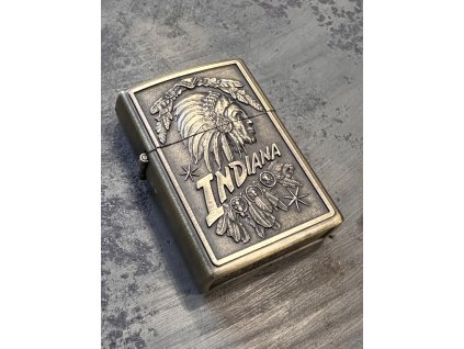 Benzínový mosazný zapalovač Indian 02 (Velikost Unisex)