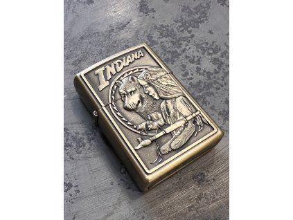 Benzínový mosazný zapalovač Indian 05 (Velikost Unisex)