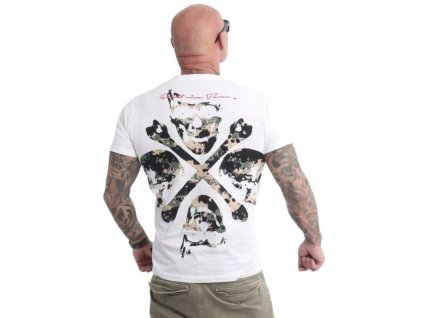 Pánské triko Yakuza Cruel V02 TSB 22083 white (Velikost 3XL)