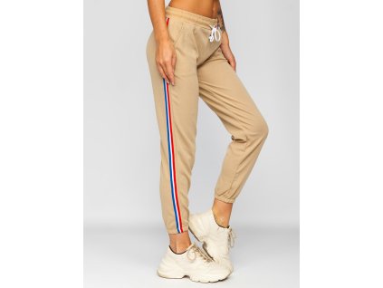 pol pl Bezowe spodnie dresowe damskie Denley YW01020 79028 8