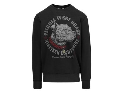 pitbull west coast panska mikina strenght respect washed grafitova s (1)