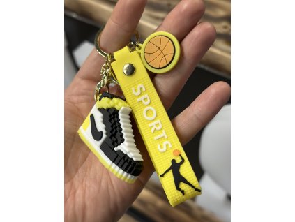 Stylová klíčenka Sports boots žluté (Velikost 10cm)
