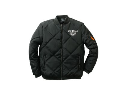 west coast choppers bunda bomber rigid jacket black wcc