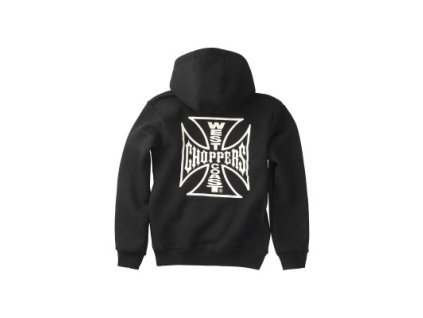 west coast choppers mikina s kapuci bez zipu wcc motorcycle co hoody black (1)