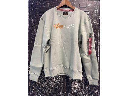 Pánská mikina Alpha Industries Alpha Label dusty green 118312 (Velikost M)
