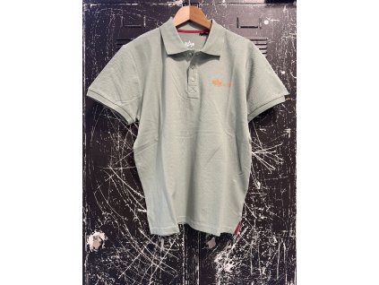 Pánské triko Alpha Industries Basic Small Logo frost green 106600 (Velikost 3XL)