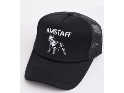 Amstaff Logo Mesh Cap Black Black (Velikost one size)
