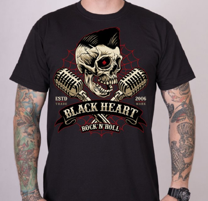 Pánské triko Black Heart ELWIS Velikost: XXL