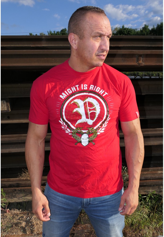 Pánské triko Radical Wear Might is right červené Velikost: XL