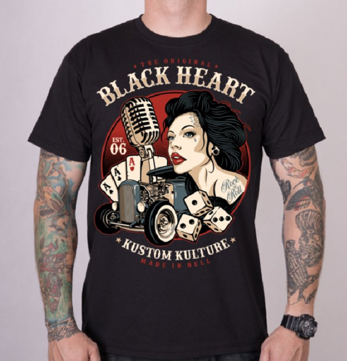 Pánské triko Black Heart VICTORIA Velikost: M