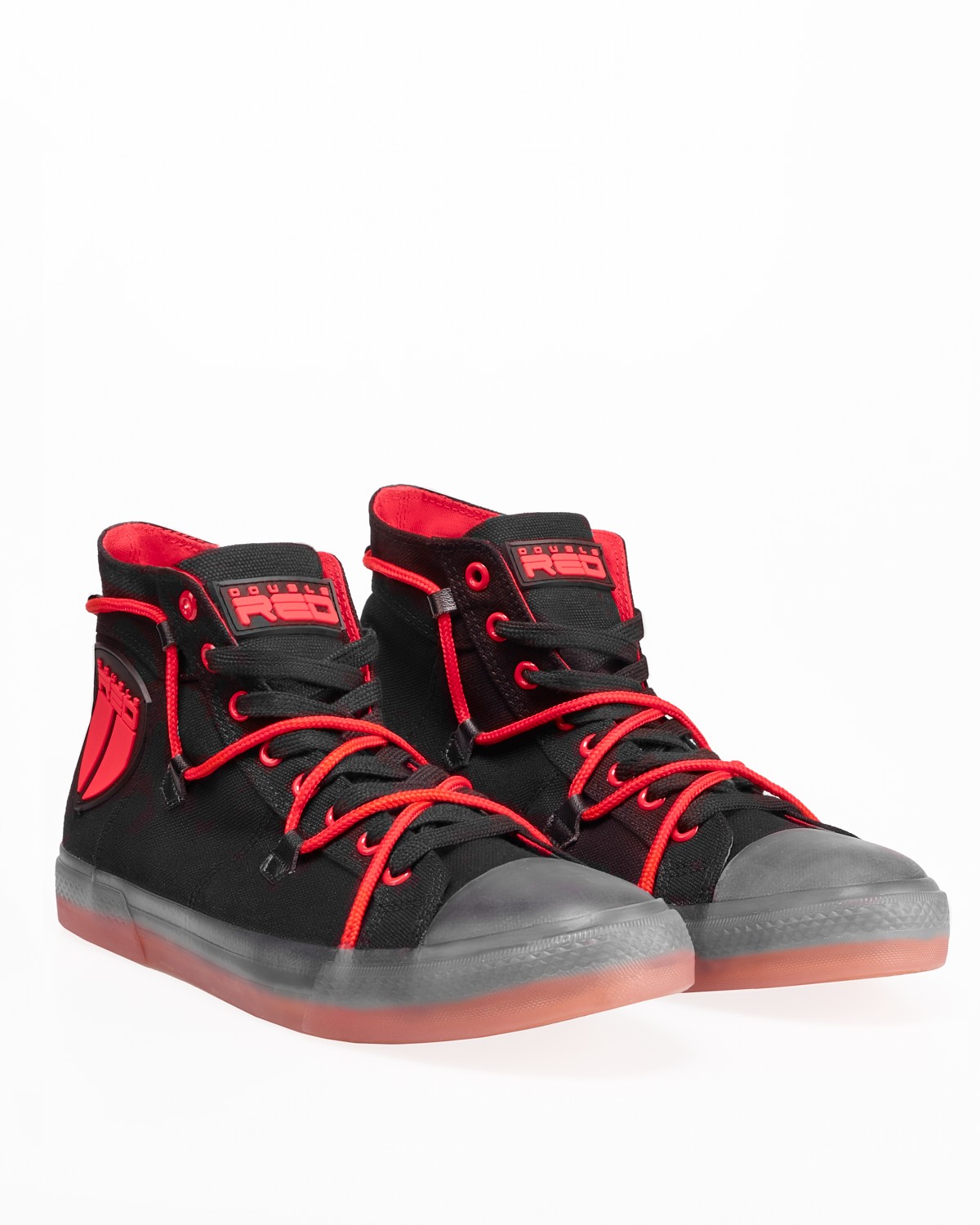 Boty Double Red SPIDEX CANVAS Shoes Black/Red Velikost: 44