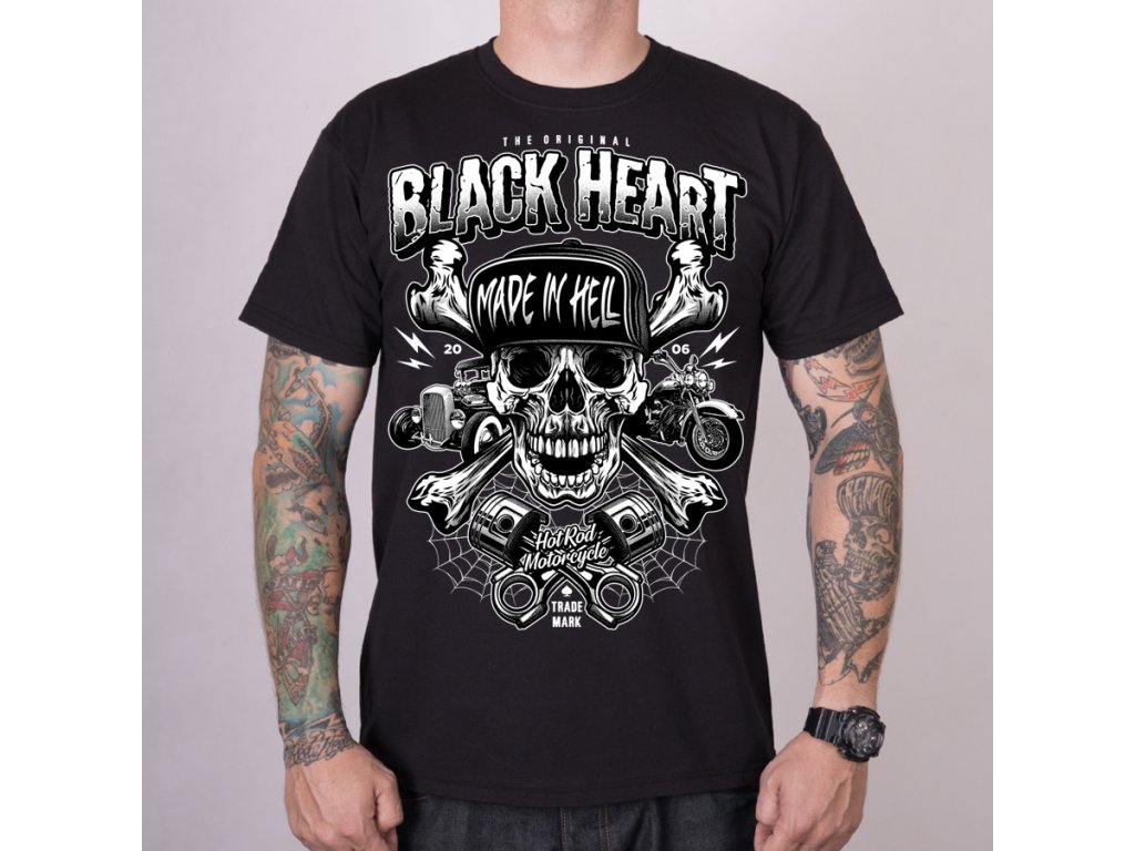 Pánské triko Black Heart SINNER Velikost: M