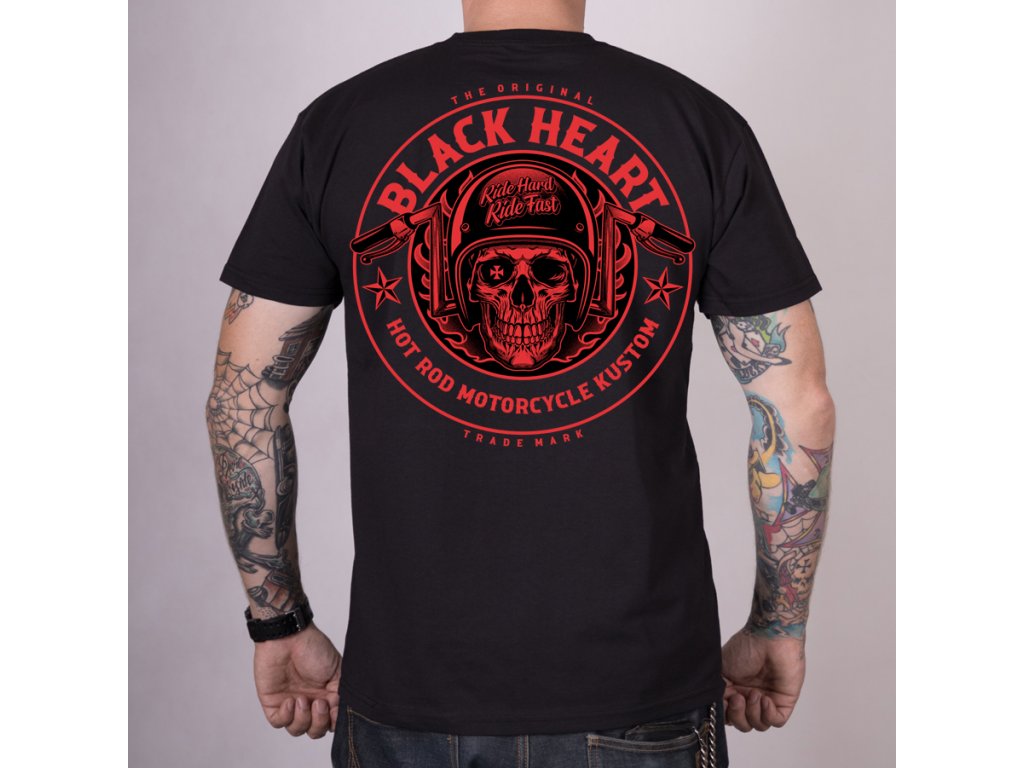 Pánské Triko BLACK HEART HELLMAN černé Velikost: 3XL