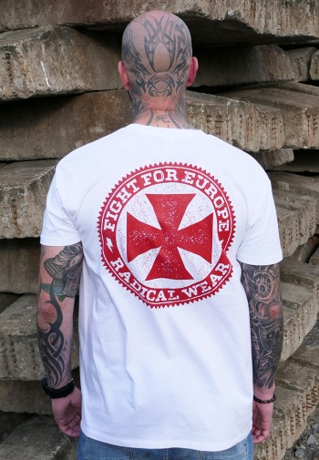 Pánské triko Radical Wear Kříž bílá Velikost: M