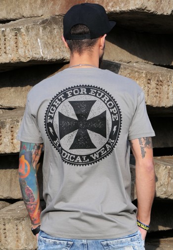 Pánské triko Radical Wear Kříž šedá Velikost: M