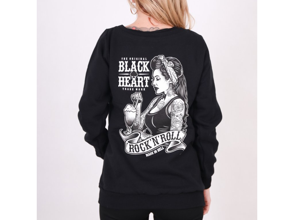 Dámská Mikina BLACK HEART PIN UP SHAKE Velikost: M