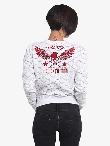 Yakuza mikina dámska MEMENTO MORI POUCH SWEATER GPB 14116 white Velikost: XXL