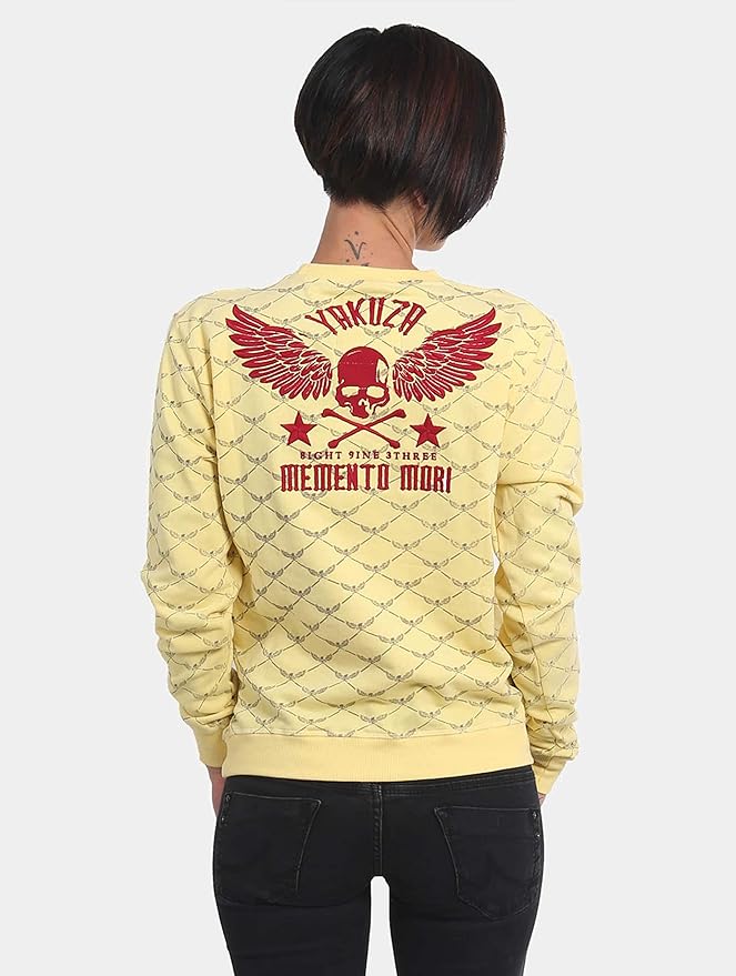 Yakuza mikina dámska MEMENTO MORI POUCH SWEATER GPB 14116 yellow Velikost: M