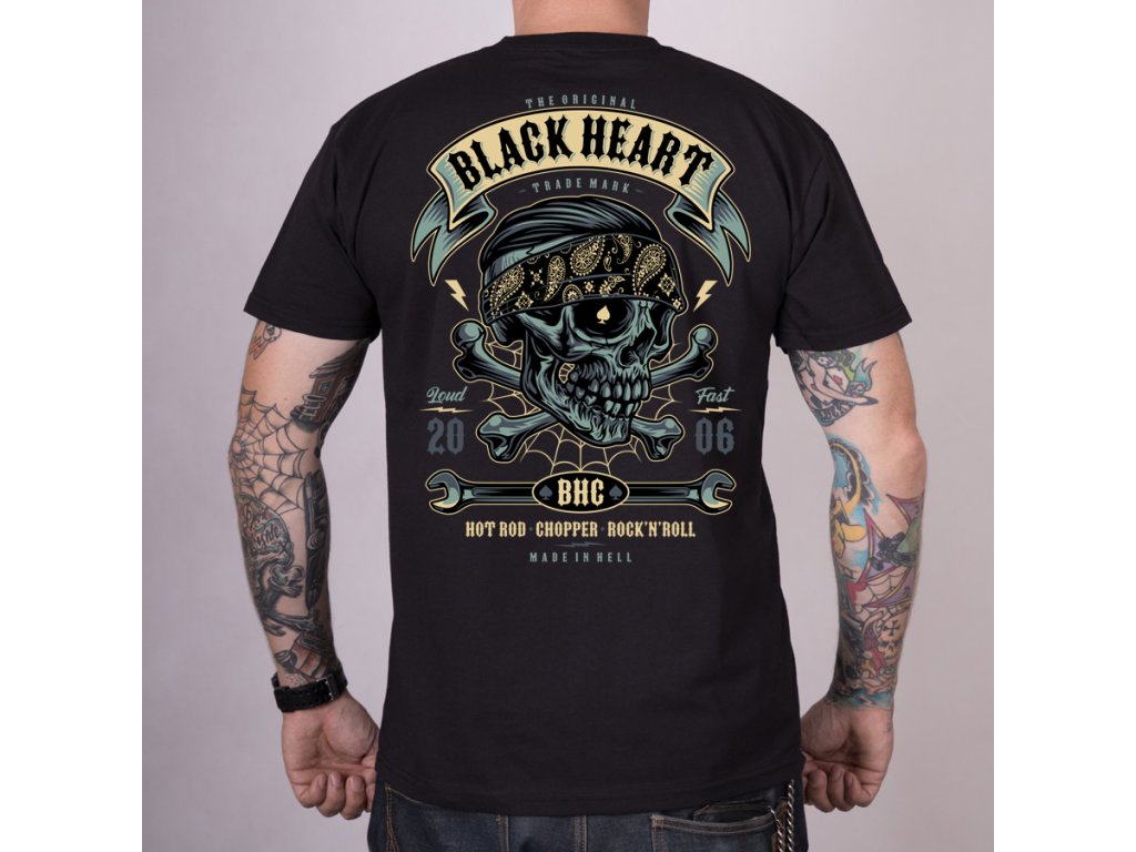 Pánské Triko BLACK HEART BANDANA BOY Velikost: M