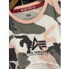Dámské triko Alpha Industries grey pink camo 196052 (Velikost S)