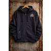 NoWar Black Front Hoodie Zip