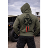 NoWar Khaki Hoodie Back