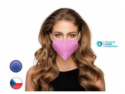 10x Europäische Atemschutzmaske FFP2 - Hell-Pink