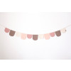 Girlanda růžovo-hnědá