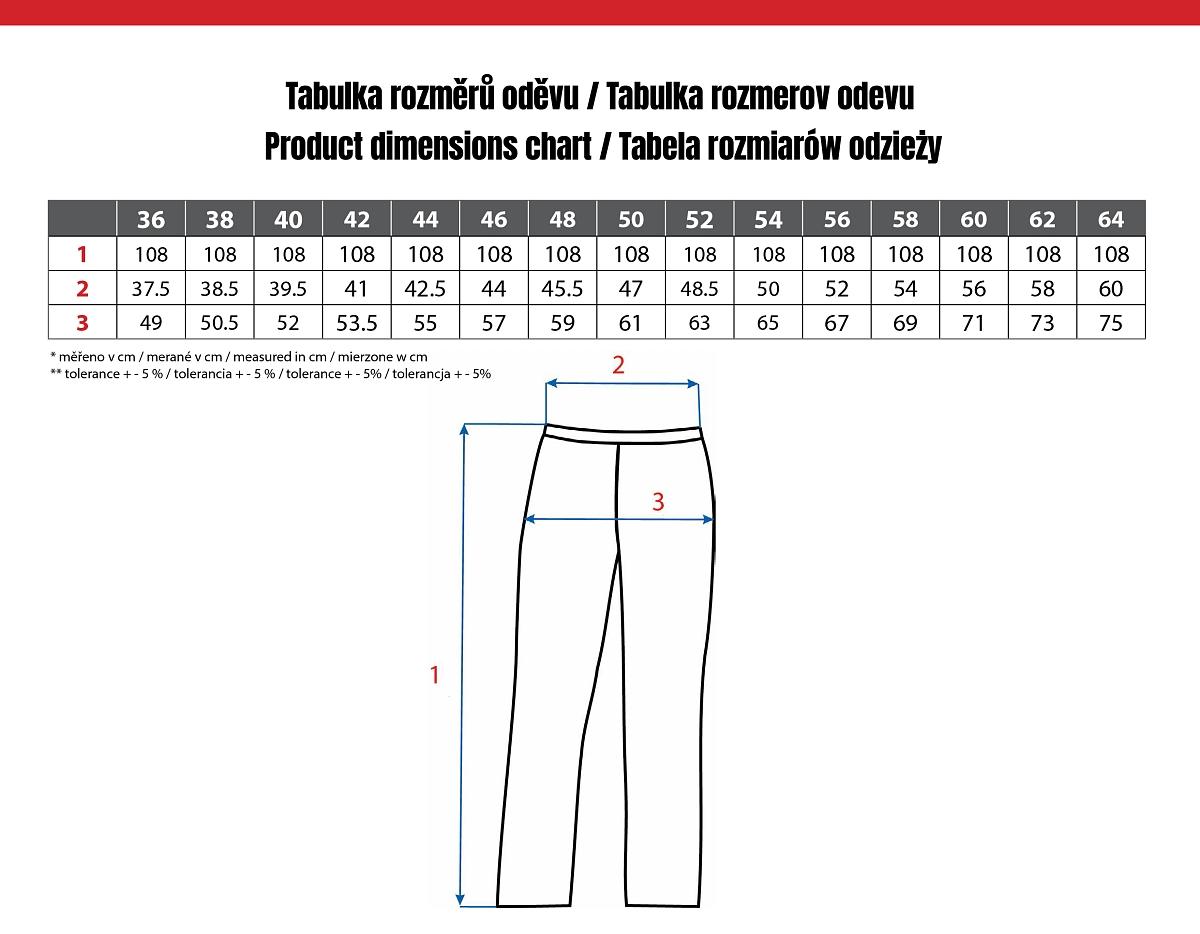 Dámské kalhoty CXS DARJA s pasem do gumy
