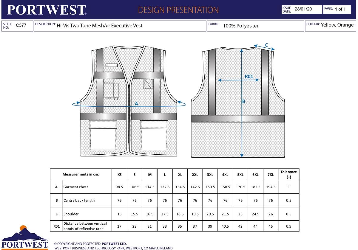 Vesta Executive Hi-Vis Two Tone MeshAir