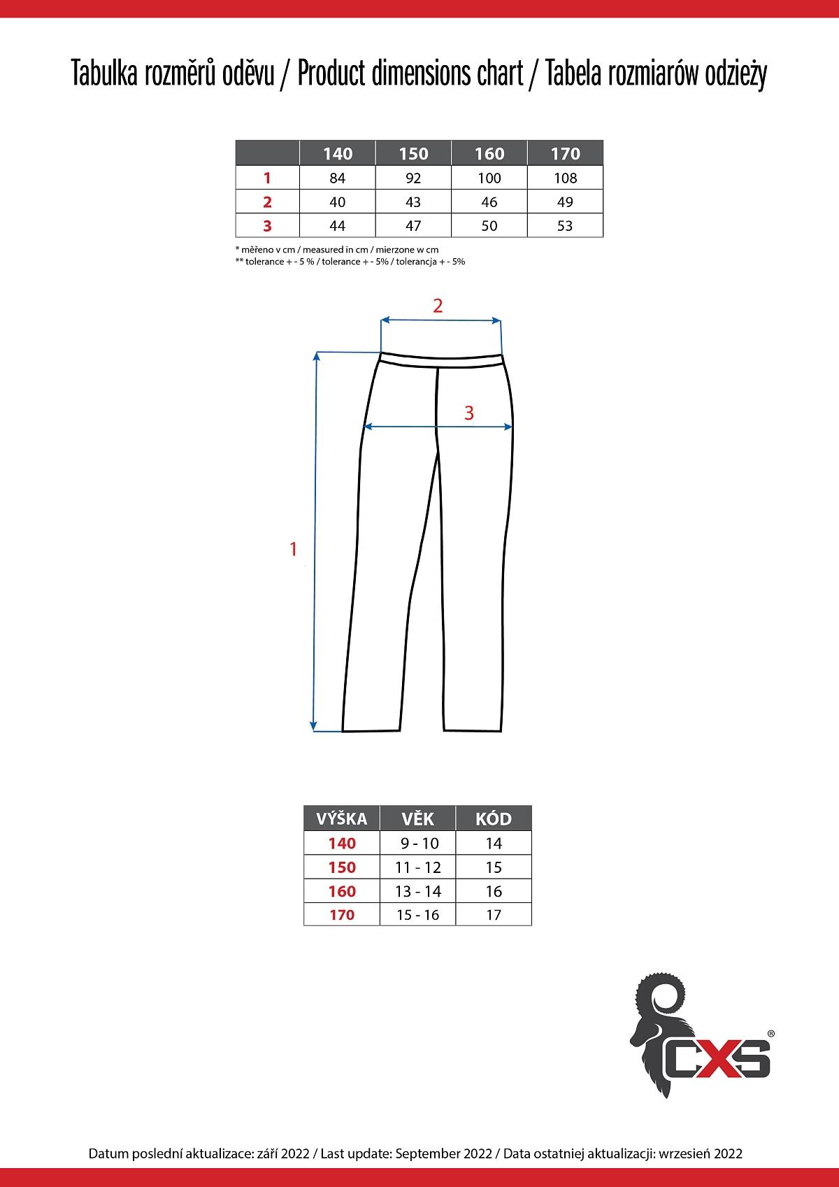 Dětské máskáčové kalhoty CXS CAMO