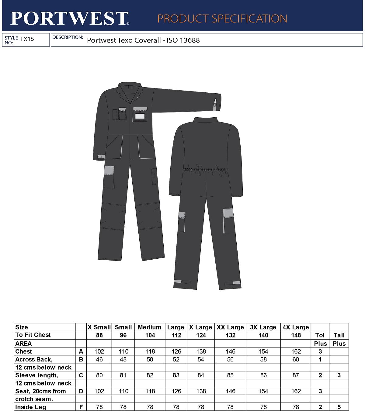 Portwest Texo Contrast kombinéza