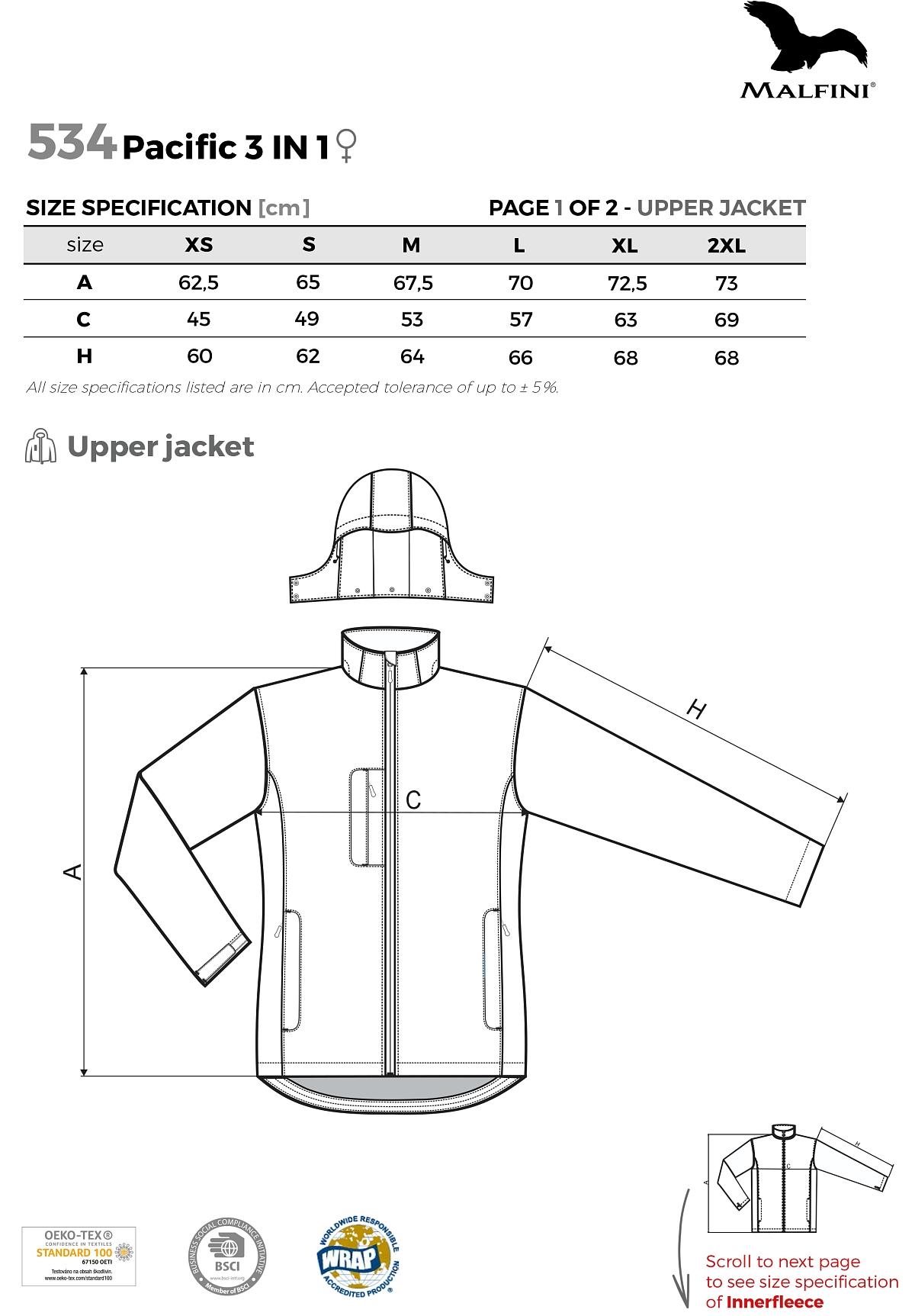 Pacific 3 IN 1 Bunda dámská