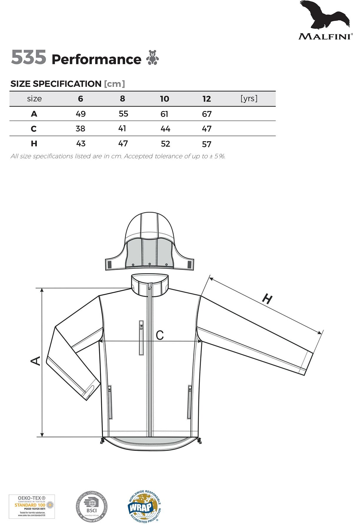 Performance Softshellová bunda dětská