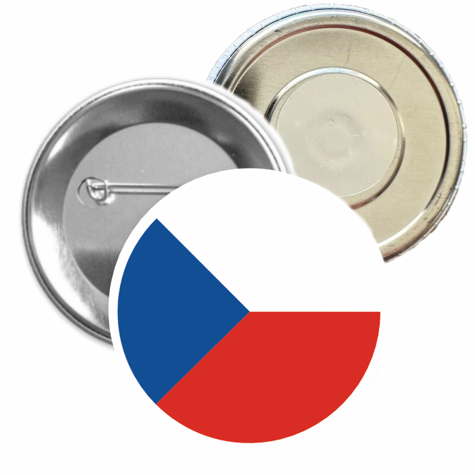 Placka s českou vlajkou 32 mm