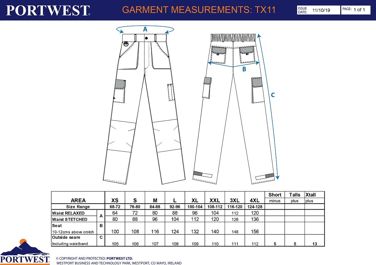 Kalhoty Portwest Texo Contrast